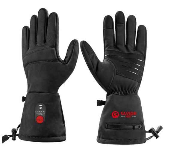 SAVIOR Gants lg chauffants à doigts – black