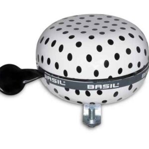 BASIL Sonnette Polkadot diam 80mm – blanc/noir