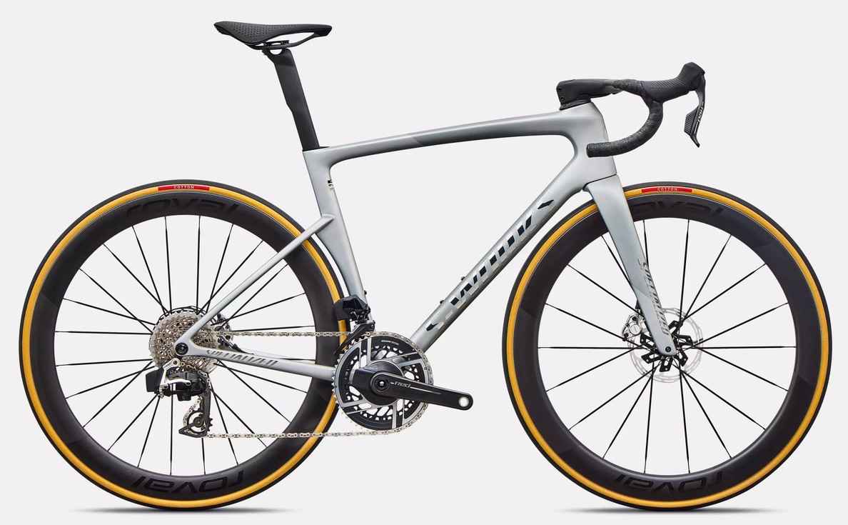 Specialized S-Works Tarmac SL9 (SRAM Red AXS) – Satin Silver Dust / Gloss Chrome