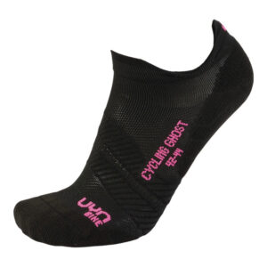 UYN Chaussettes dame Cycling Ghost – black/pink fluo