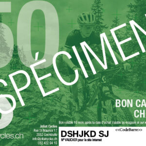 Joliat Cycles Bon cadeau Joliat Cycles CHF 50.-