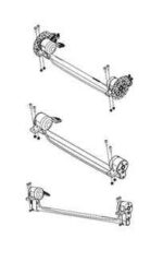 Thule Jeu d'essieux complet pour remorques Lite 2 / Cross 2