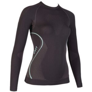 UYN Sous-vêt. dame lg. manches EVOLUTYON – charcoal/anthracite/aqua