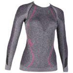 UYN Sous-vêt. dame lg manches AMBITYON – black melange/purple/raspberry